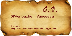Offenbacher Vanessza névjegykártya